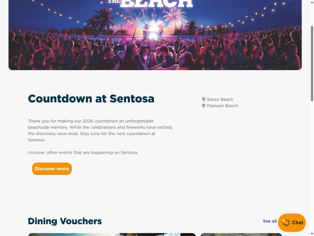 聖淘沙 Countdown at Sentosa 官網:2026 倒數已結束,下一次倒數請等公布